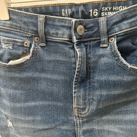 GAP TEEN SIZE 16 JEANS SKY HIGH SKINNY ANKLE IN LIGHT DENIM NWOT - Picture 11 of 14